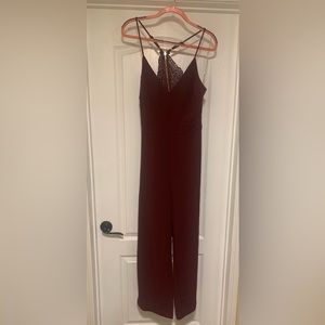 Burgundy jumpsuit